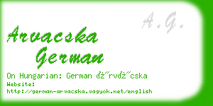 arvacska german business card